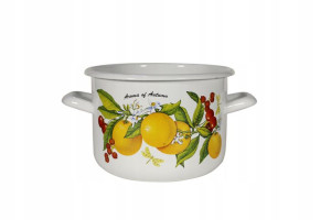 Garnek Emaliowany Elo-pol Olkusz Cytryna 22 Cm 6 L