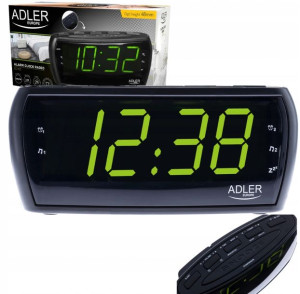 Radio Retro Fm Am Zegar Led Budzik Drzemka Antena