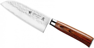 Tamahagane Tsubame Brown Nóż Santoku 12cm