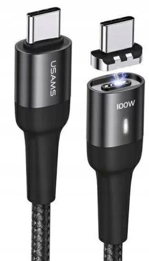 Kabel magnetyczny USAMS USB-C do USB-C 100W 1.5m