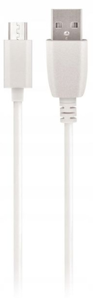 Kabel USB Setty 1m 2A microUSB Biały