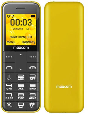 Telefon Maxcom MM111 DLA SENIORA żółty