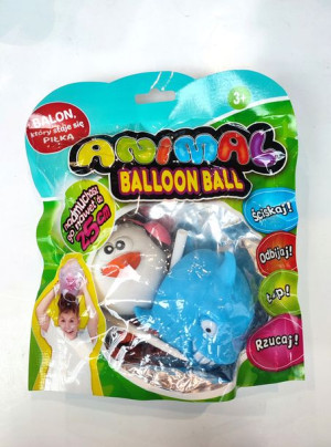 Gumowa zabawka balon zwierzątko DUŻA do 25cm rekin pingwin