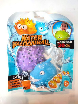 Gumowa zabawka balon wodny DUŻA do 30cm niebieski rekin