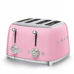 Toster Smeg 50's Style Różowy Tsf03pkeu- 4 Tosty