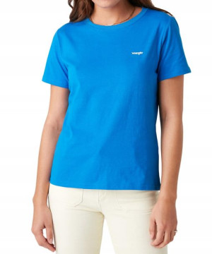 T-shirt Wrangler SIGN TEE W7Q0D3X2V Strong Blue S