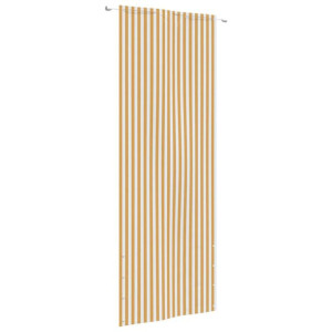 Parawan balkonowy, żółto-biały, 80x240 cm, tkanina Oxford