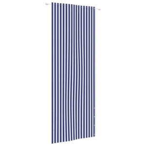 Parawan balkonowy, niebieski i biały, 80x240 cm, tkanina Oxford