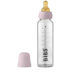BIBS - Antykolkowa Butelka Szklana dla Niemowląt 225 ml DUSKY LILAC