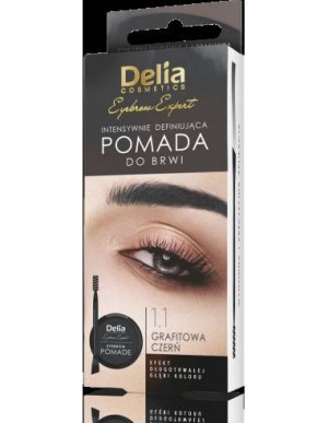 Delia Pomada do stylizacji brwi grafitowa czerń Nowy Delia Cosmetics wosk i