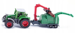 Traktor Fendt + Rębak do drewna (Siku 1675)
