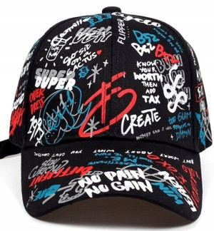 Czapka Z Daszkiem Napisy Punk Graffiti Bejsbolówka