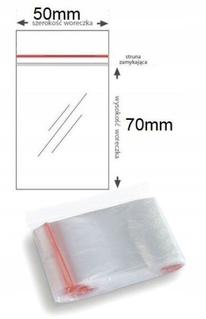 Woreczki strunowe 5 x 7 cm 100 sztuk