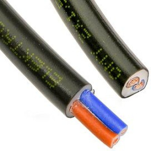 Przewód H03VV-F OMY 2x1,5 czarny Elektrokabel 1m
