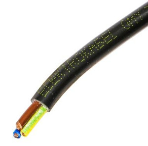 Przewód H03VV-F OMY 3x1 żo czarny Elektrokabel 1m