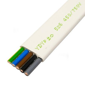 Przewód YDYp 5x6 żo biały 450/750V TELEFONIKA 1m
