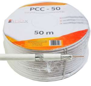 Przewód koncentryczny RG6 0,8/4,8 PCC50 LIBOX 50m