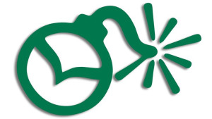 Wycinana naklejka MAZDA bomba zielona