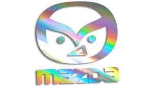Wycinana naklejka MAZDA zła evil holograficzna