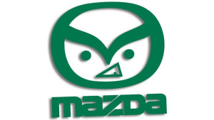 Wycinana naklejka MAZDA zła evil zielona