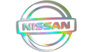 Wycinana naklejka NISSAN logo holograficzna