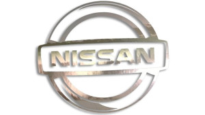 Wycinana naklejka NISSAN logo chrom
