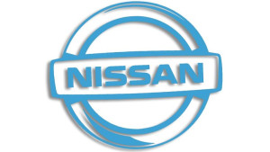 Wycinana naklejka NISSAN logo błękitna