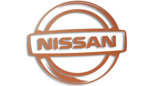 Wycinana naklejka NISSAN logo miedziana