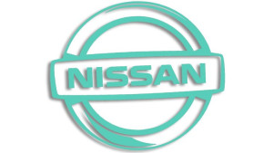 Wycinana naklejka NISSAN logo miętowa