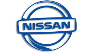 Wycinana naklejka NISSAN logo niebieska