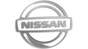 Wycinana naklejka NISSAN logo srebrna