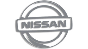 Wycinana naklejka NISSAN logo szara