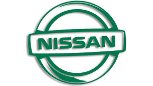 Wycinana naklejka NISSAN logo zielona