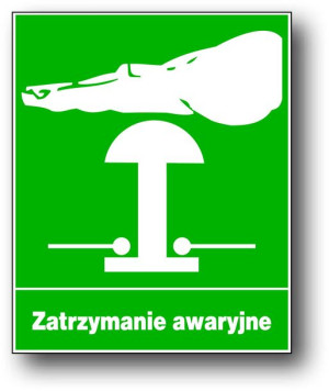 Zio-4 - Znak Tablica Bhp - Zatrzymanie Awaryjne