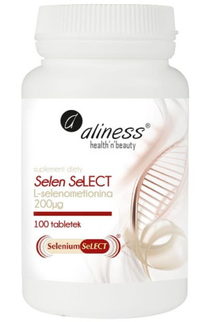 Selen Select  L-selenometionina 200µg 100 tabletek Aliness