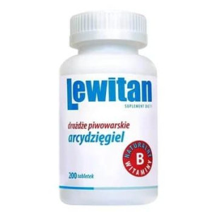 LEWITAN Drożdże Piwowarskie Arcydzięgiel 200tab. Centuria