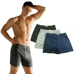 Bokserki Męskie Luźne Bawełniane 100% 3Pak Moraj 3XL