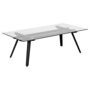 ACTONA Stolik kawowy ze szkła MOLLE 40X120X60 czarny