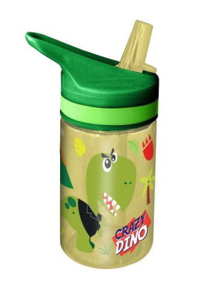 Bidon butelka na wodę 400ml Tritan Crazy Dino