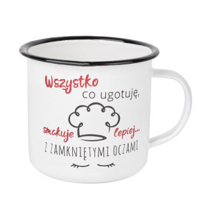Kubek emaliowany Tadar Wszystko co ugotuję 750 ml