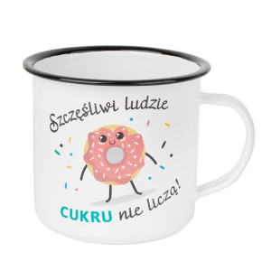 Kubek emaliowany Tadar Szczęśliwi ludzie 750 ml