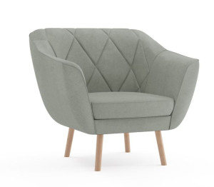 Sofa ZUZIA I Styl Skandynawski KANAPA 1-osobowa Szary fotel