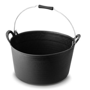 Wiadro elastyczne gospodarcze z metalową rączką Plastic Forte 26 l czarne