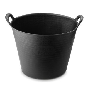Kosz ogrodowy elastyczny z 2 uchwytami Plastic Forte 25 l czarny
