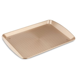 Taca plastikowa do serwowania Plastic Forte Catering 46x30x2,5 cm złota