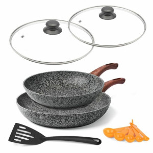 Zestaw 2 patelni granitowych z pokrywkami Konighoffer Venga 24 cm 28 cm