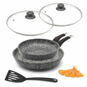 Zestaw 2 patelni ceramicznych z pokrywkami Konighoffer Kingstone 24cm 28cm