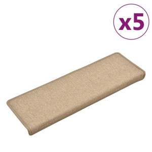 Nakładki na schody, 5 szt., 65x25 cm, taupe