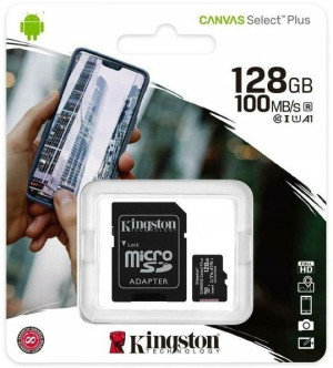 Karta pamięci Kingston microSD 128GB Canvas 100MB