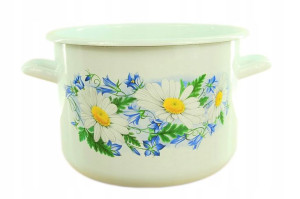 Garnek Emaliowany Elo-pol Olkusz Rumianek 16cm 2,4